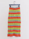 YANYAN KNITS 25 Spring/Summer Woven Lined Maxi Skirt YYK-YYW25-0481-PIN Colorblock
